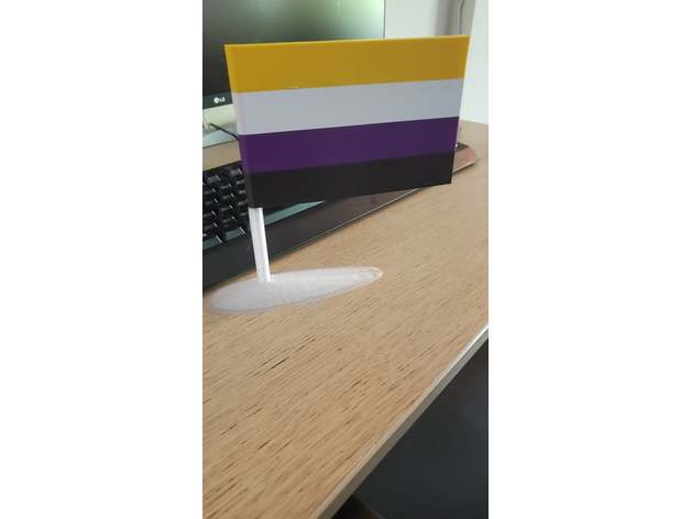 non-binary flag noahnoahnoahnoah 3D print model - Mito3D