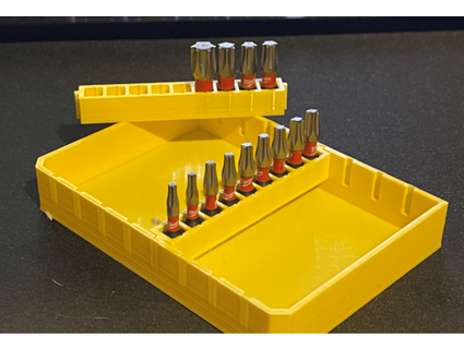 screwdriver bit organizer - caja organizadora puntas de atornillador mrhawk93 3d print model - Mito3D