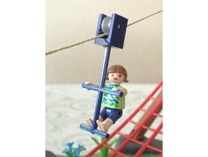 playmobil Parque infantil tirolesa corda deslizar oretz 3d print model - Mito3D