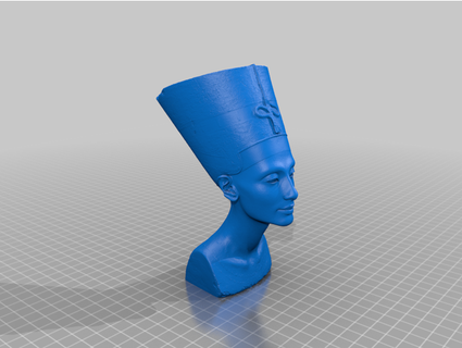 büst Nefertiti oyuk indirgenmiş çokgenler luka445 3d print model - Mito3D
