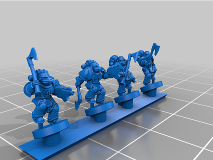 galactic crusaders - remix norse king's proto-werewolves v2 6-8 mm francach glas 3d print model - Mito3D