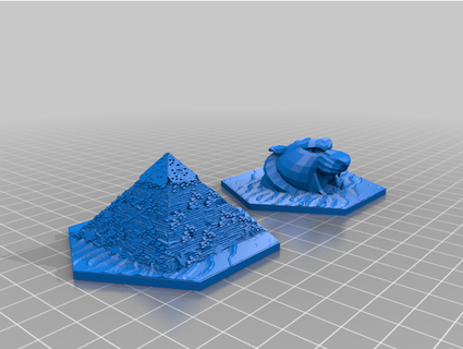 catan desert tile pyramid cave wonders lawrence26 3d print model - Mito3D