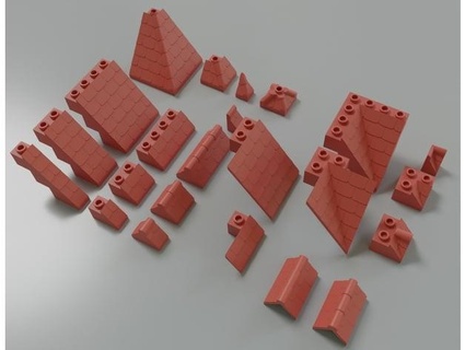lego compatible roofs i3 jm00092 3d print model - Mito3D