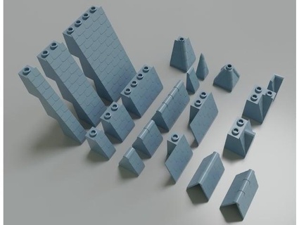 Lego uyumlu çatılar i6 jm00092 3d print model - Mito3D