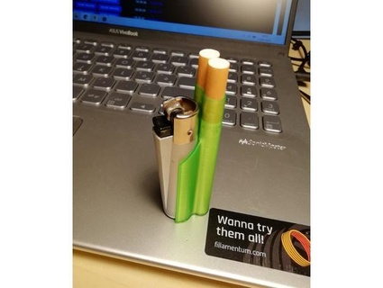 two cigarettes holder + small clipper bollapapale 3d print model - Mito3D