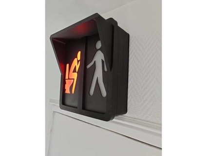 panneau signalisation wc pedestrian crossing lumière klem1 3d print model - Mito3D