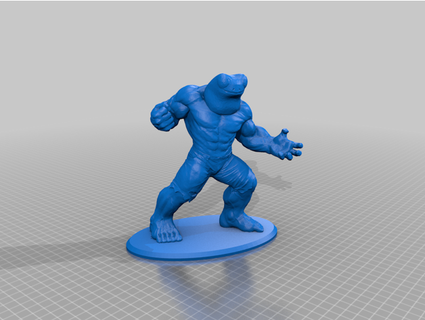 fred frog he's hulk annobethal 3d print model - Mito3D