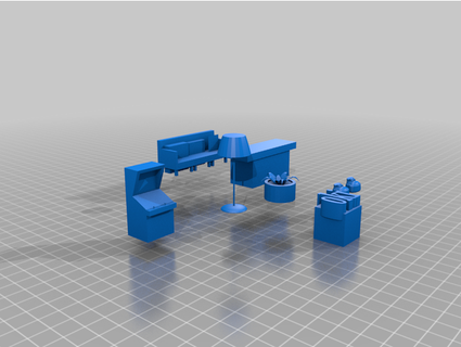 meubles mini maison poupée ellietop3d 3d print model - Mito3D