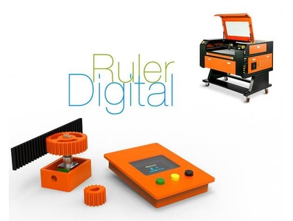 digital ruler co2 laser machines perinski 3d print model - Mito3D
