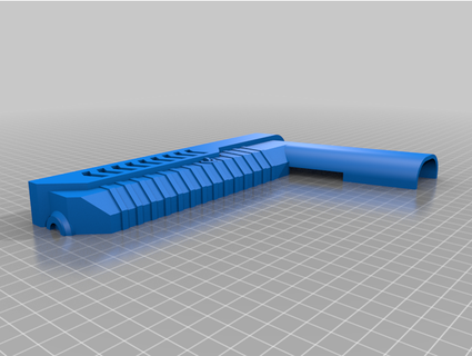 hollow futuristic gun model alt-f4 pistol noah makes things 3d print model - Mito3D