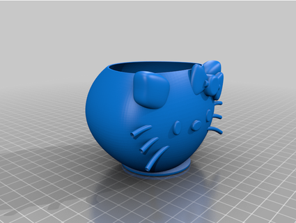hello kitty pot vitucho 3d print model - Mito3D