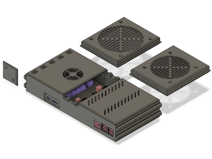 vf ender 3 max front electronics box board pi bucks vinceformosa 3d print model - Mito3D