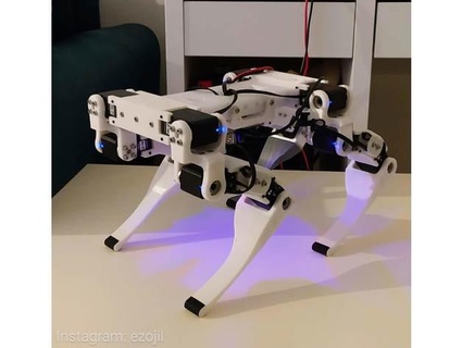 escondido sencillo robot perro ezojil 3d print model - Mito3D
