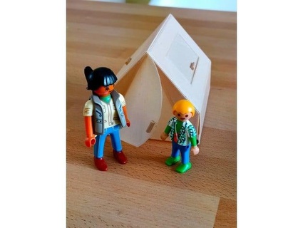 playmobil tent raoul maker e-nable france 3d print model - Mito3D