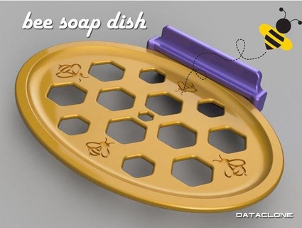 bee soap dish lovely dataclone 3d print model - Mito3D