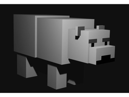 minecraft polar bear jotarok 3d print model - Mito3D