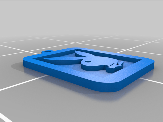 playboy keychain beveled d3v3lop3r1 3D print model - Mito3D