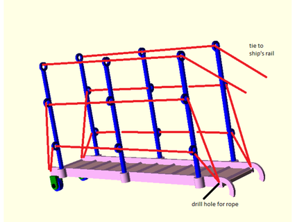 Spielzeuge boys ships Zugriff tragbar gangway+ladder openscad csv stollen 3d print model - Mito3D