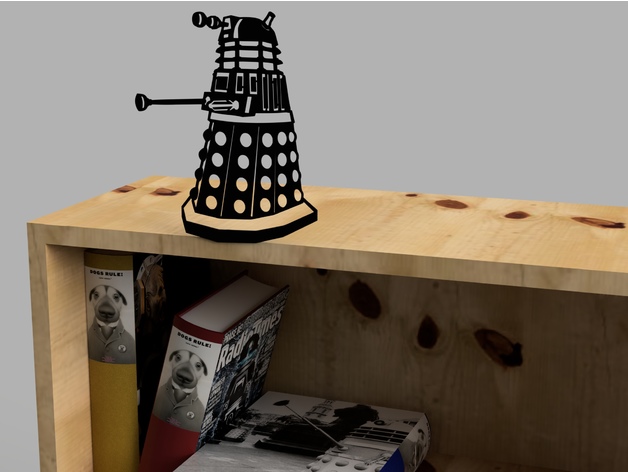 dalek silueta 3D print model - Mito3D