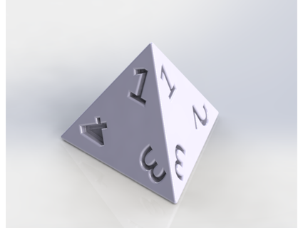 4 sided dice jonklopp1 3d print model - Mito3D