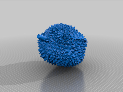 transmissão vivo Durian gerado revopoint pop 3d print model - Mito3D
