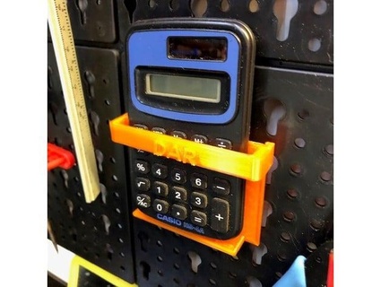 peg board calculator holder dar01 3d print model - Mito3D