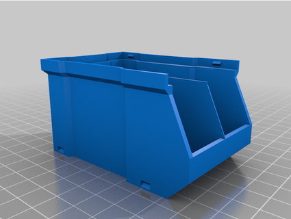 mini stacking box storage bin- dual compartment yasaslive 3d print model - Mito3D