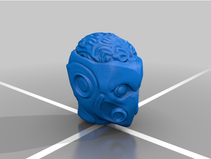brain head mad scientist zaracdos 3d print model - Mito3D