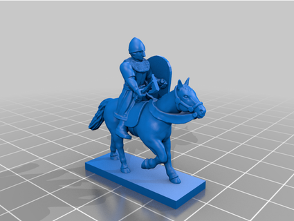 middle ages - generic feudal cavalry militia guy montag 3d print model - Mito3D