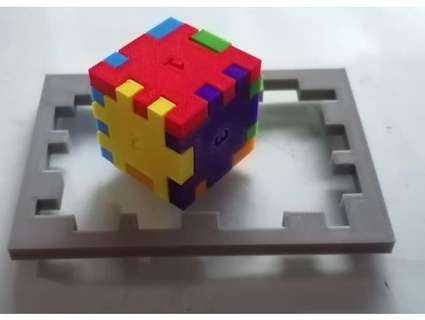 Puzzle Karte Würfel fsd 3d Drucken 3d print model - Mito3D