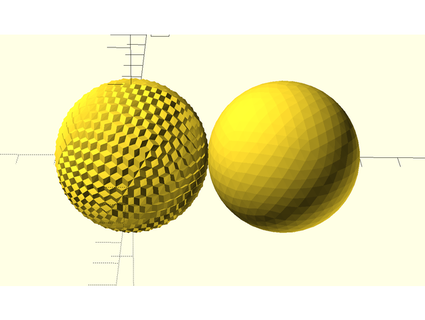 texturé géodésique sphère openscad djdeloria 3d print model - Mito3D
