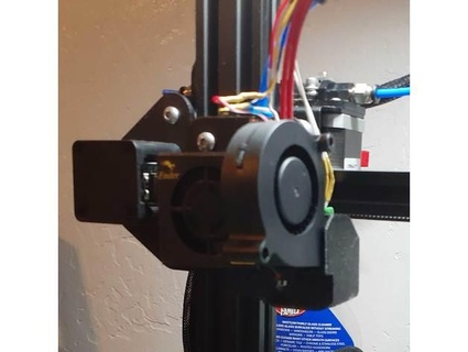 part cooling 5015 fan duct ender 3 cr-10 plus pro hotend don-f 3d print model - Mito3D