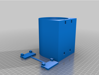 parametrisch abnehmbar Behälter modular Montage System Stegorex 3d print model - Mito3D