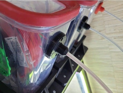 Neu Ausführung push fit Tube Inhaber 6mm äußere Durchmesser Schlauch anti seizing Filament leiten individual spool trocken Boxen blöd 3d print model - Mito3D
