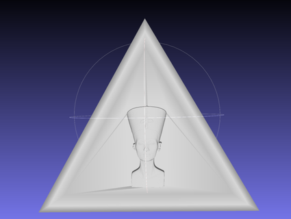 nefertiti relief pyramid p2plus 3d print model - Mito3D