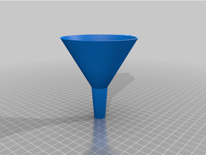 customizable funnel - lines openscad cylinder2 net id 3d print model - Mito3D