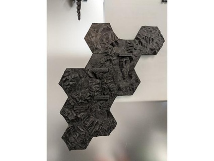 présidentiel gamme blanc montagnes nh hexagone carte Peter Kelly 3d print model - Mito3D