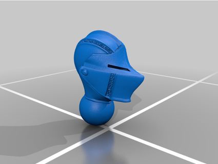 knight helmet revised wendigo800 3d print model - Mito3D