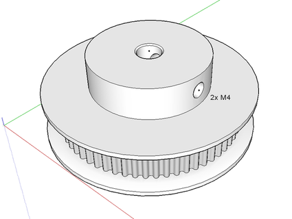 gt2 60-teeth pulley nlohr 3d print model - Mito3D