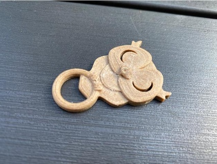 owl keychain d3relia 3d print model - Mito3D