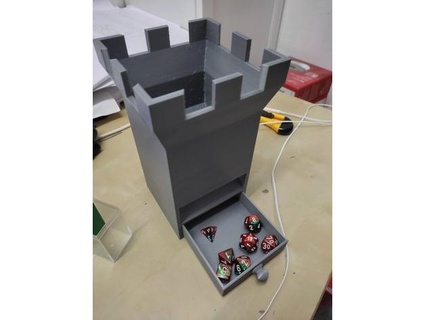 dice tower tray passavopercaso 3d print model - Mito3D