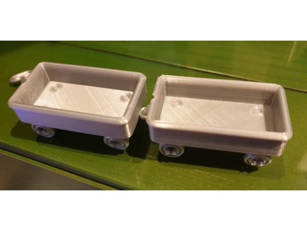connectable red wagon millive 3D print model - Mito3D