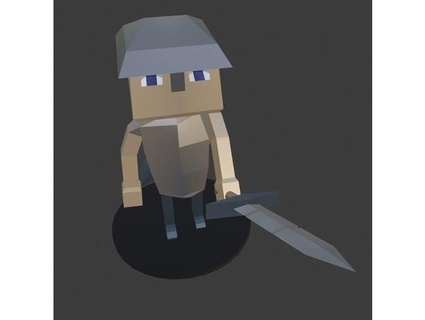 low poly knight wemakethings 3d print model - Mito3D