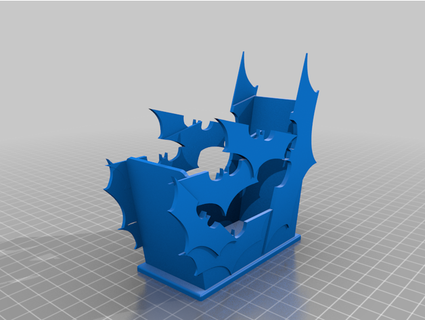 Batman logo porta penna tejatstar 3d print model - Mito3D