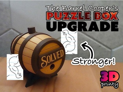 barrel cooper's puzzle box - stronger cork 3d-printy 3d print model - Mito3D