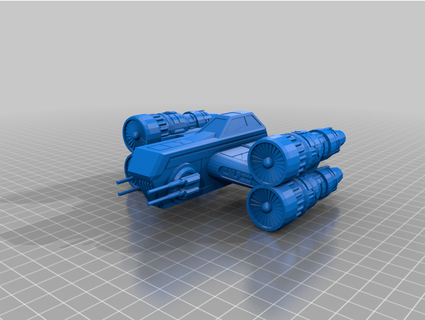 spaceship td-50 starfighter ship thedude21 3d print model - Mito3D