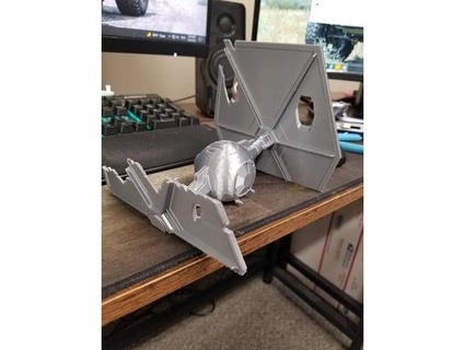 crashed tie fighter kodofwar 3d print model - Mito3D