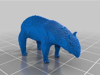 Tapir Pixel slowakischer Stlmaker 3d print model - Mito3D