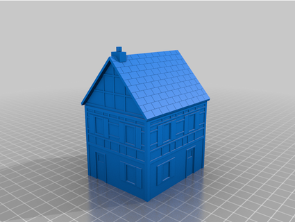 fow german timbered house arctic fox 3d print model - Mito3D