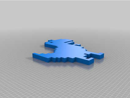 chrome dinosaur keychain jetpacksquirrel1ndustries 3d print model - Mito3D